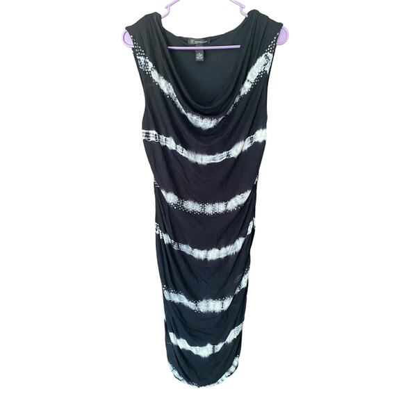 INC International Concepts Petite Large Black White Dress Sleeveless - Picture 1 of 6